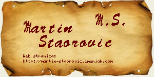 Martin Staorović vizit kartica